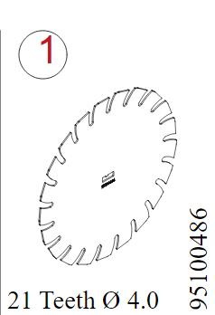 Дозирующий диск 21 Zahn ø4,0 95100486